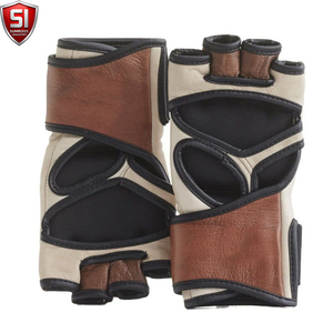 SUMROOS Customizable Digital Printed Half Finger MMA Gloves PU Leather Laced Training Sparring Boxing Adjustable Martial Arts - Product Image 6