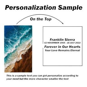 Ocean Wave Resin Art Urn Handcrafted Wood & Epoxy <b>Memorial</b> <b>Box</b> for human ashes medium size 9x5.5 inches urn <b>box</b> - Product Image 6