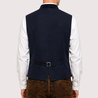 Dernier modèle de gilet en laine peignée pour homme, style traditionnel bavarois allemand, gilet réversible pour l'Oktoberfest, gilet Trachten d'automne