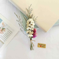 Magnet Buket Bunga Kering Mini Grosir untuk Souvenir Pernikahan, Baby Shower, dan Pesta untuk Tamu, Bunga Kering Alami