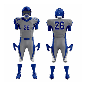 Ensemble de maillots de football américain personnalisés, blanc, vert, imprimé léopard, sublimé, col en V, manches courtes, coupe athlétique pour homme adulte, anti-humidité - Product Image 4