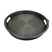 Panier de rangement en rotin tissé à la main moderne avec poignée, fabrication de précision, plateau multifonctionnel pour aliments et collations, organisation, origine chinoise pour la maison