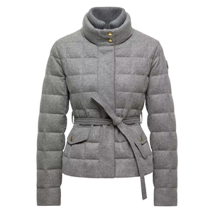 Customizable <b>Short</b> Varsity <b>Jacket</b> for Wholesale Blend Fabric with Flap Pockets Hooded Puff Sleeve Windproof - Product Image 1
