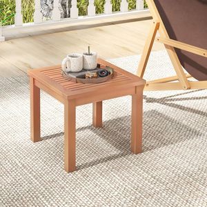 18-Inch <b>Square</b> End Outdoor Adirondack <b>Side</b> <b>Table</b> with Slatted Tabletop Durable and Stylish for Garden or Patio Use - Product Image 3