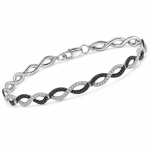 Pulsera de Lujo con Eslabones Infinitos, Plata de Ley 925, Moissanita, Pulsera de Boda para Mujer, Joyería Elegante y a la Moda - Product Image 4
