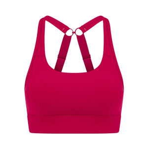 Soutien-gorge de sport pour femme en gros, design uni sur le devant, séchage rapide, bretelles réglables, maintien moyen, tailles personnalisées - Product Image 4