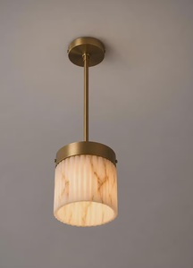 Modern Marble Wall Sconce Wall Mount Round Indoor Home Decor Fixture Antique Brass Finish Removable Diwali - Product Image 5