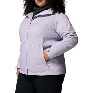 Large Size Women Lavender Rain <b>Jacket</b> Windbreaker Waterproof Female Hooded Coat Lightweight Outdoor Clothing Spring Autumn Sport - Product Image 4