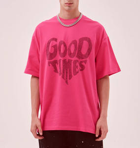 เสื้อยืดโอเวอร์ไซส์ประดับคริสตัลแบบสั่งทำพิเศษ ปี 2026 ผ้าฝ้าย 100% คุณภาพพรีเมียม ผ้าประดับคริสตัล สำหรับใส่ลำลองหรือสตรีทแวร์ สำหรับทุกเพศ - Product Image 2