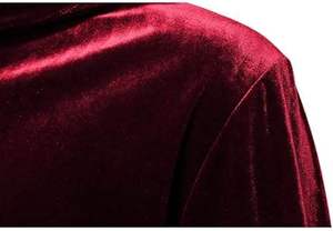 Plain Blank Velvet Hooded in Maroon Color Zip up <b>Velour</b> Hoodie Drop Shoulder Plus Size Breathable OEM Service Wholesale Buy OEM - Product Image 6