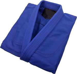 Uniforme de Jiu-Jitsu Brasileño Azul, 100% Algodón, Corte Regular, Duradero, Unisex para Adultos, Kit de Ropa para Artes Marciales - Product Image 1