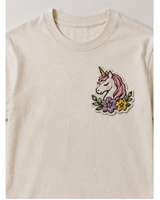 Patchs brodés personnalisés licorne pailletée pour vêtements, patchs thermocollants mignons fleuris pour vêtements d'enfants, badges à coudre en gros