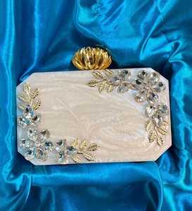 Designer Ladies Wedding Clutch Resin <b>Box</b> <b>Gift</b> Set for <b>Brides</b> - Product Image 4