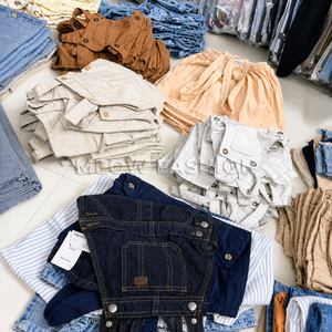 Lot de Combinaisons Courtes pour Enfants Prêt à Expédier – Effet Jean en Coton – Salopettes Courtes pour Tout-Petits – Vêtements d'Été de Boutique pour Enfants – Vente en Gros - Product Image 3