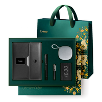 CARDSILK – Fournisseur OEM : Ensemble Cadeau Personnalisé en Cuir PU, Carnet avec Stylo, Design Texturé, pour Organiseur de Bureau Professionnel, avec Batterie Externe Intégrée