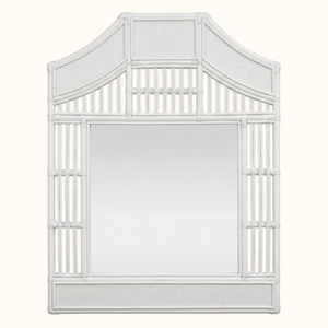 Espejo decorativo rectangular de ratán Handwicker Unique para pared, decoración del hogar, para sala de estar y dormitorio, de Vietnam. - Product Image 1