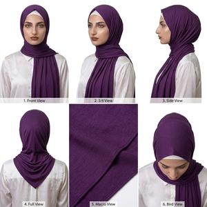 Hijab long musulman respirant et à séchage rapide pour femme, prix d'usine - Product Image 5