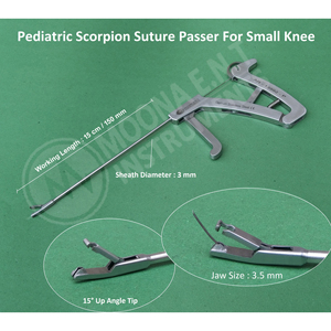 Ensemble de 2 instruments de chirurgie orthopédique Scorpion Suture Passer, pour chirurgie du genou et de l'épaule - Product Image 3