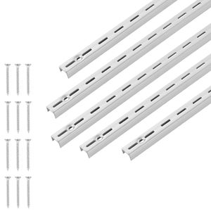 Confezione da 10: Sistema di scaffalature a parete verticale per carichi pesanti da 39 pollici con 40 viti e binari per scaffali a scanalatura singola - Product Image 1