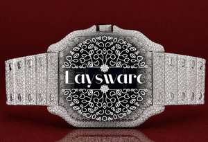 Reloj de Diamantes Moissanite de Acero Inoxidable de Excelente Calidad, Totalmente Cubierto de Diamantes, para Hombre y Unisex, Disponible para Exportación - Product Image 1