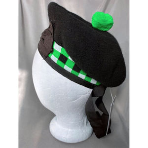 Gorro Escocés Clásico Balmoral en Cuadros, 100% Lana Pura, Negro/Blanco/Rojo, Gorro Elegante de las Tierras Altas 2026 - Product Image 4