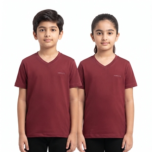Camiseta de Cuello Redondo Lisa de Alta Calidad para Niños, Unisex, Manga Corta, Informal, Básica, para Niños - Product Image 4