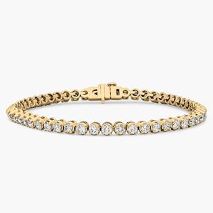 Lab Grown Diamond Tennis Bracelet 4 Carat 10K <b>Gold</b> Unisex IGI Certified VVS Luxury Jewelry Wedding Gift - Product Image 6