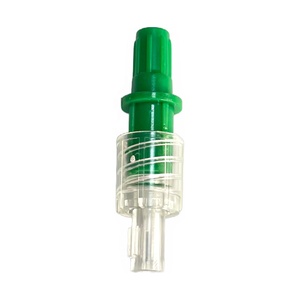 20A039 Componentes médicos moldeado por inyección HDPE ventilado hembra Luer Cap en verde - Product Image 1