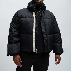 Nouvelle arrivée, veste matelassée unisexe personnalisée, vêtements décontractés de haute qualité, col montant, à capuche, vente en gros de vestes matelassées personnalisées, toutes tailles - Product Image 5