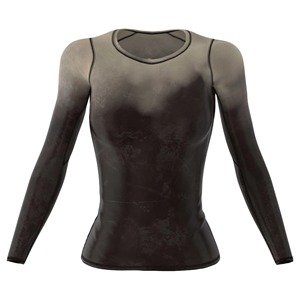 <b>Women's</b> High Quality Breathable <b>Compression</b> <b>Top</b> Custom Fitness Sports Shirt Heat-Transfer Printed 100% Polyester V-neck Crop <b>Top</b> - Product Image 4