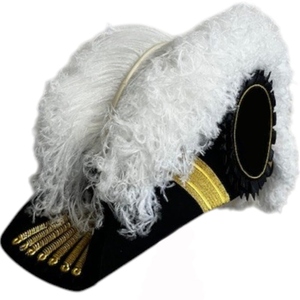 Gorro Ceremonial Premium de los Caballeros Templarios Eminent Commander con Plumas Blancas Rectas, Hecho a Medida - Product Image 3
