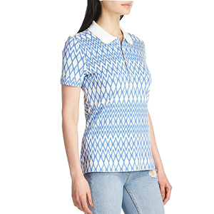 เสื้อโปโลสตรีแขนสั้นพิมพ์ลายโลโก้ตามสั่ง โรงงานผลิตโดยตรง ผู้จัดจำหน่ายเสื้อโปโลกอล์ฟสตรีรุ่นล่าสุดตามสั่ง - Product Image 3