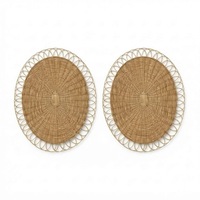 Set de table rond en rotin tressé naturel, tissé à la main, écologique, pour la décoration intérieure, vente en gros
