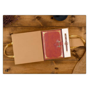 Set de Regalo Corporativo Promocional: Cuaderno de Cuero PU Grabado y Bolígrafo - Product Image 1