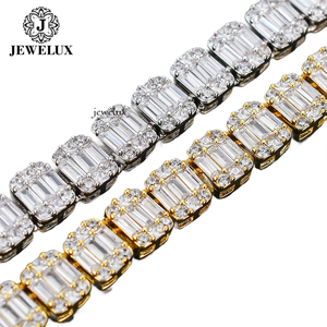 Oferta Especial: Cadena Cubana de Plata 925 con Baño de Oro 18K/14K y Moissanita, Joyería de Lujo Estilo Hip Hop Unisex, Venta al por Mayor para India - Product Image 5