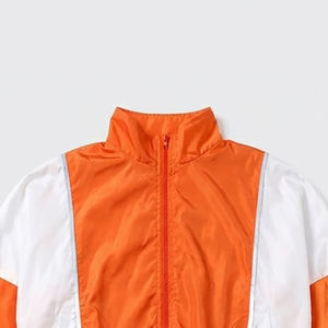Most Demanding Custom Logo White Orange Men's Nylon <b>Wind</b> <b>Breaker</b> Shorts Sets Vintage Breathable Wear Men Sets Streetwear Jackets - Product Image 6