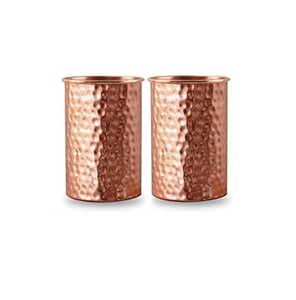 Vaso de Cobre Tradicional Hecho a Mano, Recipiente Ayurvédico para Bienestar, Elegante Taza Metálica Duradera para el Hogar, Comedor y Cocina - Product Image 3