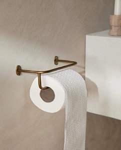 Porte-papier toilette mural en métal moderne et compact, design multifonctionnel pour les petits appartements, les dortoirs, style minimaliste - Product Image 6
