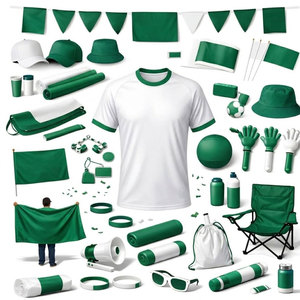 Kit de Aficionado al Fútbol de Estilo Profesional para Seguidores Leales, con Camiseta, Bufanda, Gorro y Accesorios para Animar - Product Image 1