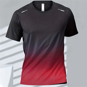 T-shirt de sport pour homme, séchage rapide, dégradé par sublimation, pour l'entraînement en extérieur et la course à pied - Product Image 1