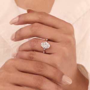 Pear Shaped Moissanite Engagement <b>Ring</b> Twist Shank Modern Bridal Jewelry <b>925</b> Sterling <b>Silver</b> 14K Gold Plated <b>Ring</b> - Product Image 6