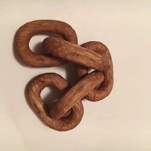 Chaîne en résine à maillons acryliques larges, chaîne en bois, poignée de sac en résine épaisse effet marbre, accroche-sac à main, accessoires pour sac fourre-tout, décoration murale - Product Image 1