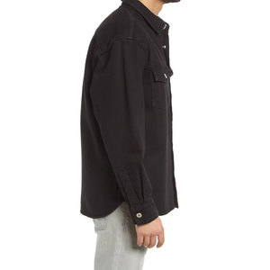 Chemises en jean décontractées pour hommes – Vente en gros – Couleur unie – Manches longues – Style urbain – Respirantes et séchage rapide – Vêtements d'extérieur hiver - Product Image 4