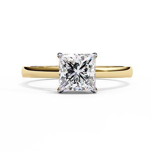 Anillo Solitario de Diamante Cultivado en Laboratorio con Corte Princesa, Certificado IGI, Oro Sólido de Alta Calidad 14K/18K, Unisex, para Boda - Product Image 1