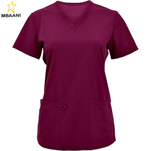 <b>Scrubs</b> for Women - 4 Pocket V-Neck <b>Scrub</b> <b>Top</b>, Stretch Fabric, Easy Care Uniforms - Product Image 3