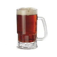 Chope à bière transparente en acrylique 12 oz pour l'extérieur avec poignée