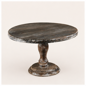 Handmade Rustic Distressed Wooden <b>Cake</b> <b>Stand</b> Vintage Round Dessert Pedestal For Wedding Decor & Party Display Decoration - Product Image 5
