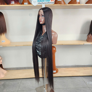 Vietnamese Virgin Remy Hair 40 inches Long Natural Wave <b>Front</b> for <b>Lace</b> Double Drawn Bone Straight HD Raw Human <b>Wigs</b> All Colors - Product Image 4