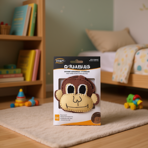 Stripe Felt <b>Monkey</b> Face Storage Bag for Kids & Teens - Product Image 3