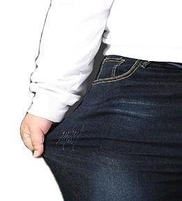Jean en denim taille haute pour homme, nouveau style, respirant, tricoté, coupe droite, décontracté, délavé moyen, motif uni, idéal printemps-été - Product Image 5